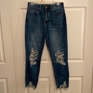 High rise “mom” jeans